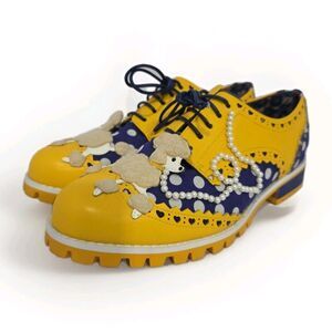 Irregular Choice Sockhop Sweetie Womens 9/40 Brogue Oxford Pump Shoe Mint Poodle